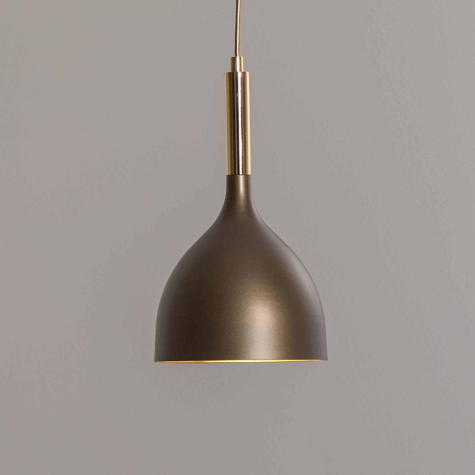 Hängeleuchte Noak, einflammig, titan-gold/gold, Stahl Hängeleuchte Noak, einflammig, titan-gold/gold, Stahl von Luminex