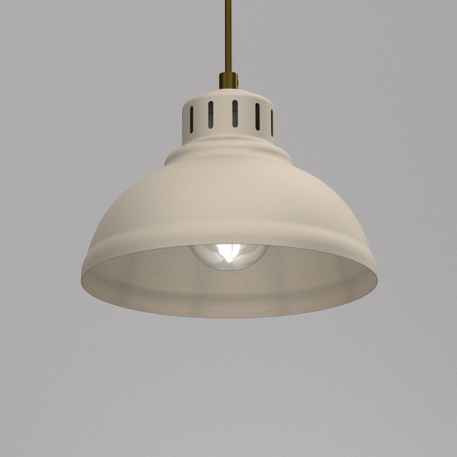 Hängeleuchte Sven, 1-flammig, beige, Stahl Hängeleuchte Sven, 1-flammig, beige, Stahl von Luminex