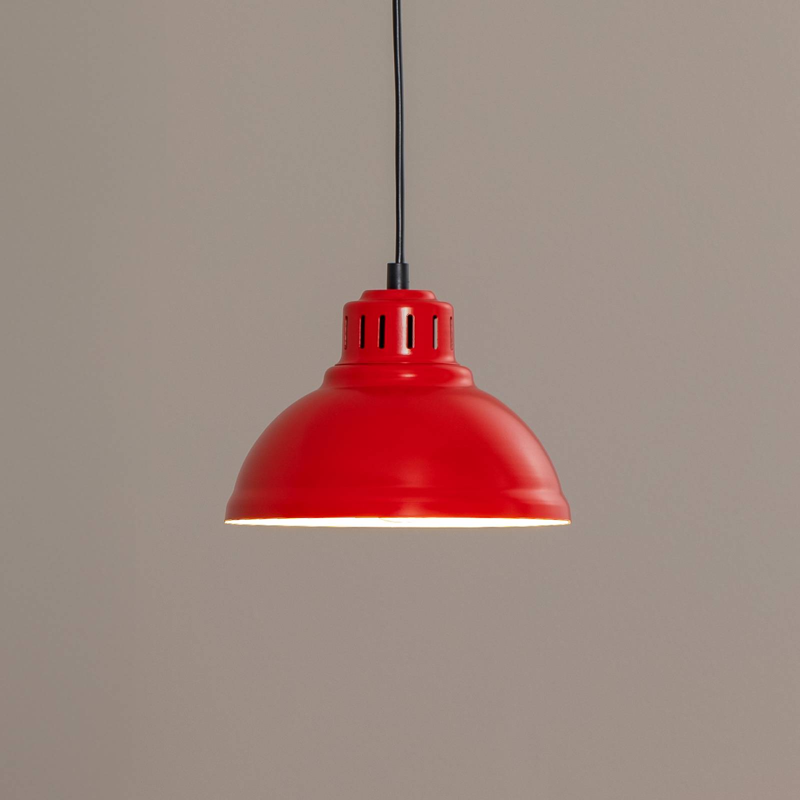 Hängeleuchte Sven, 1-flammig, rot, Stahl, E27 Hängeleuchte Sven, 1-flammig, rot, Stahl, E27 von Luminex