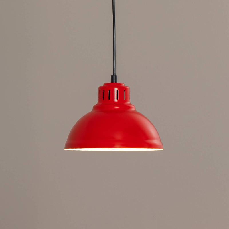 Hängeleuchte Sven, 1-flammig, rot, Stahl, E27 von Luminex