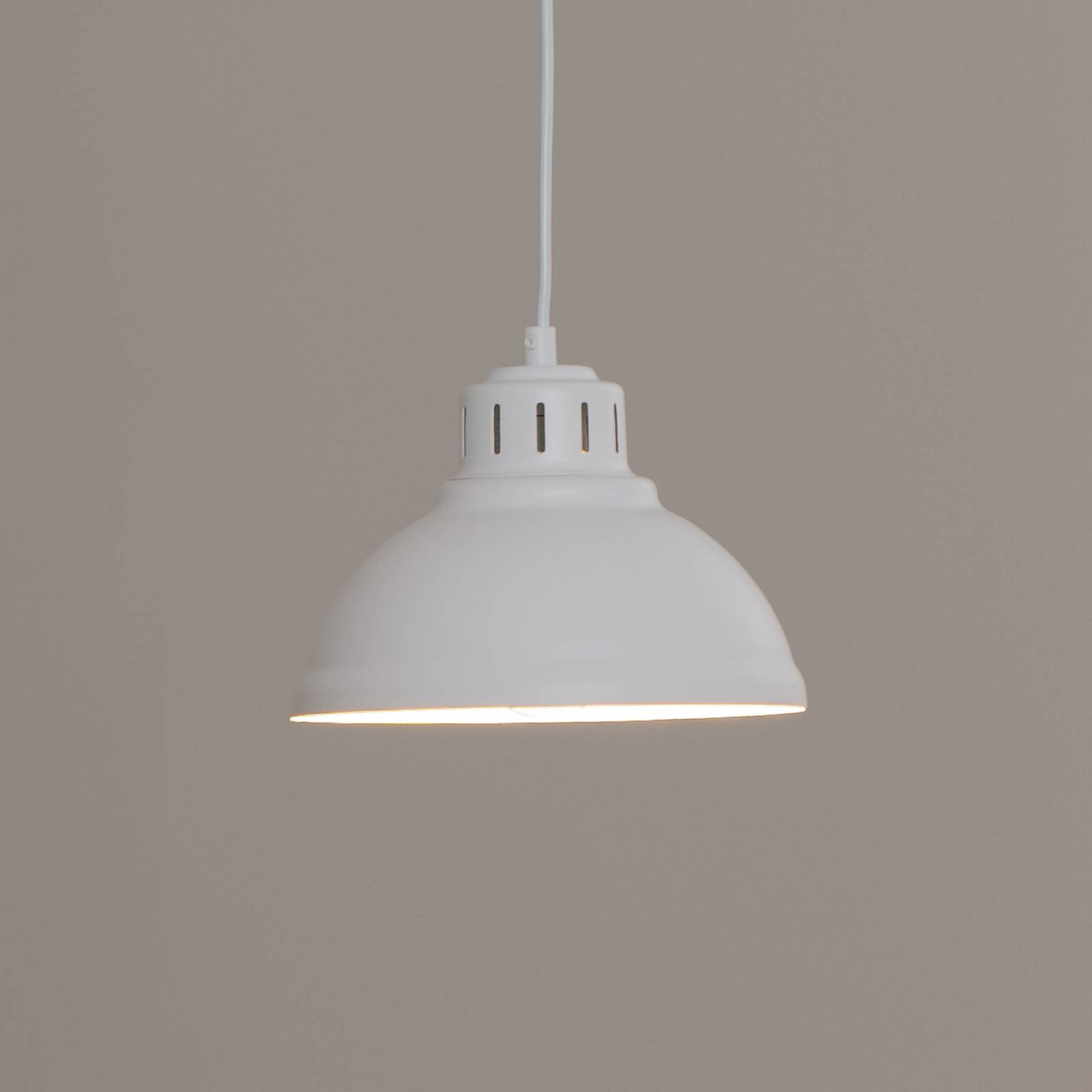 Hängeleuchte Sven, 1-flammig, weiß, Stahl, E27 Hängeleuchte Sven, 1-flammig, weiß, Stahl, E27 von Luminex
