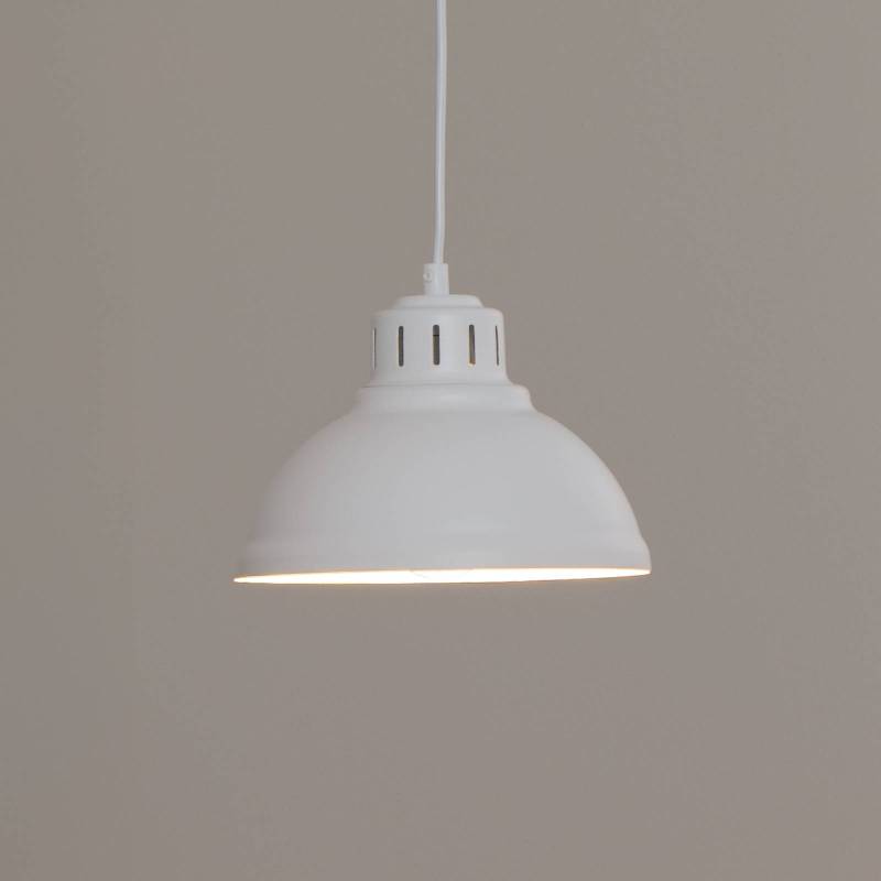 Hängeleuchte Sven, 1-flammig, weiß, Stahl, E27 von Luminex