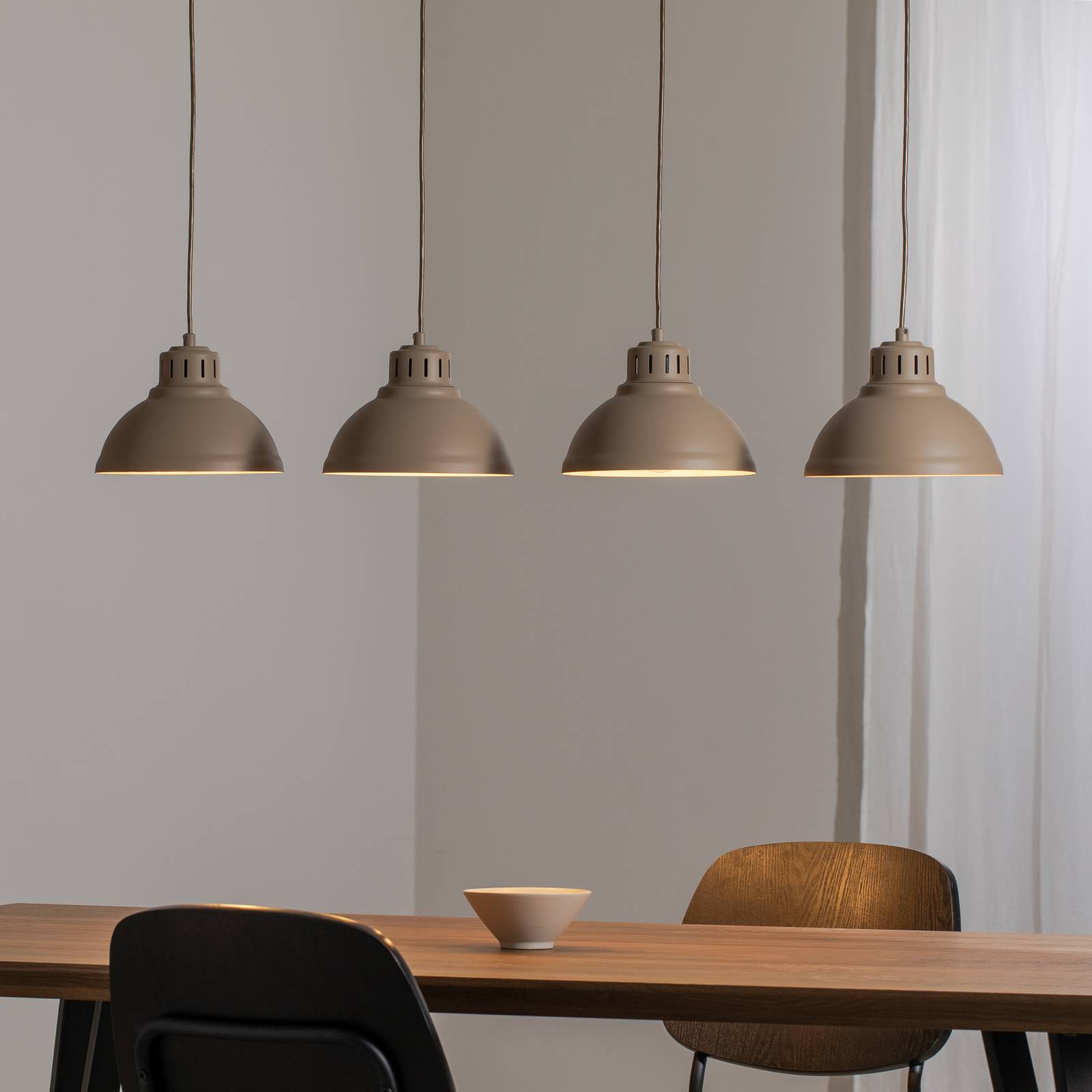 Hängeleuchte Sven, 4-flammig, beige, Stahl Hängeleuchte Sven, 4-flammig, beige, Stahl von Luminex