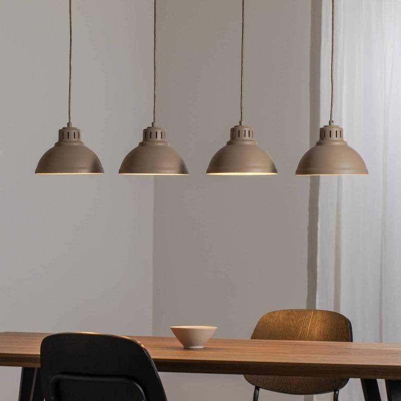 Hängeleuchte Sven, 4-flammig, beige, Stahl von Luminex