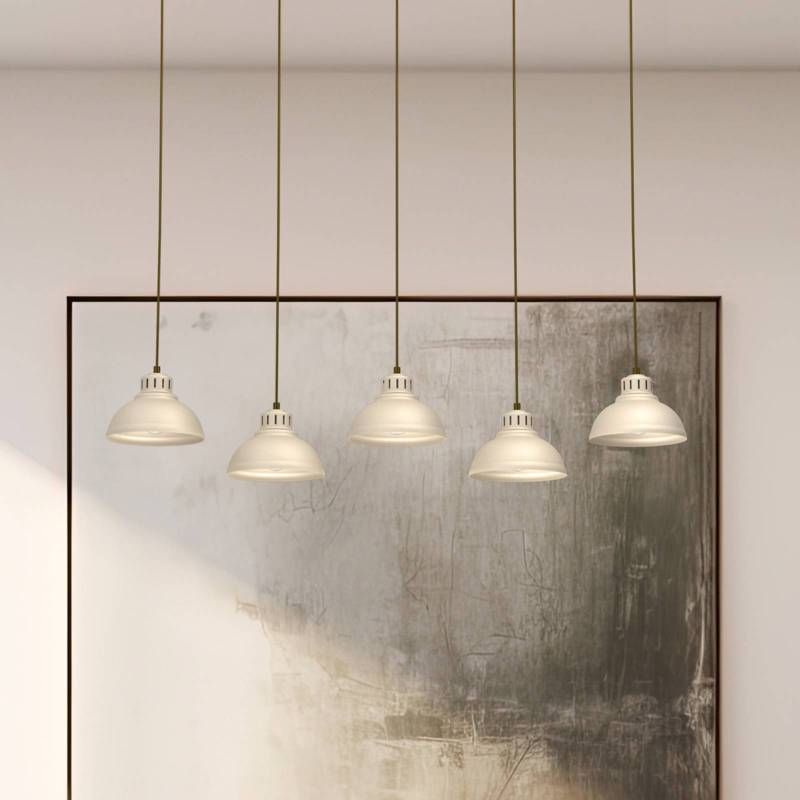 Hängeleuchte Sven, 5-flammig, beige, Stahl von Luminex