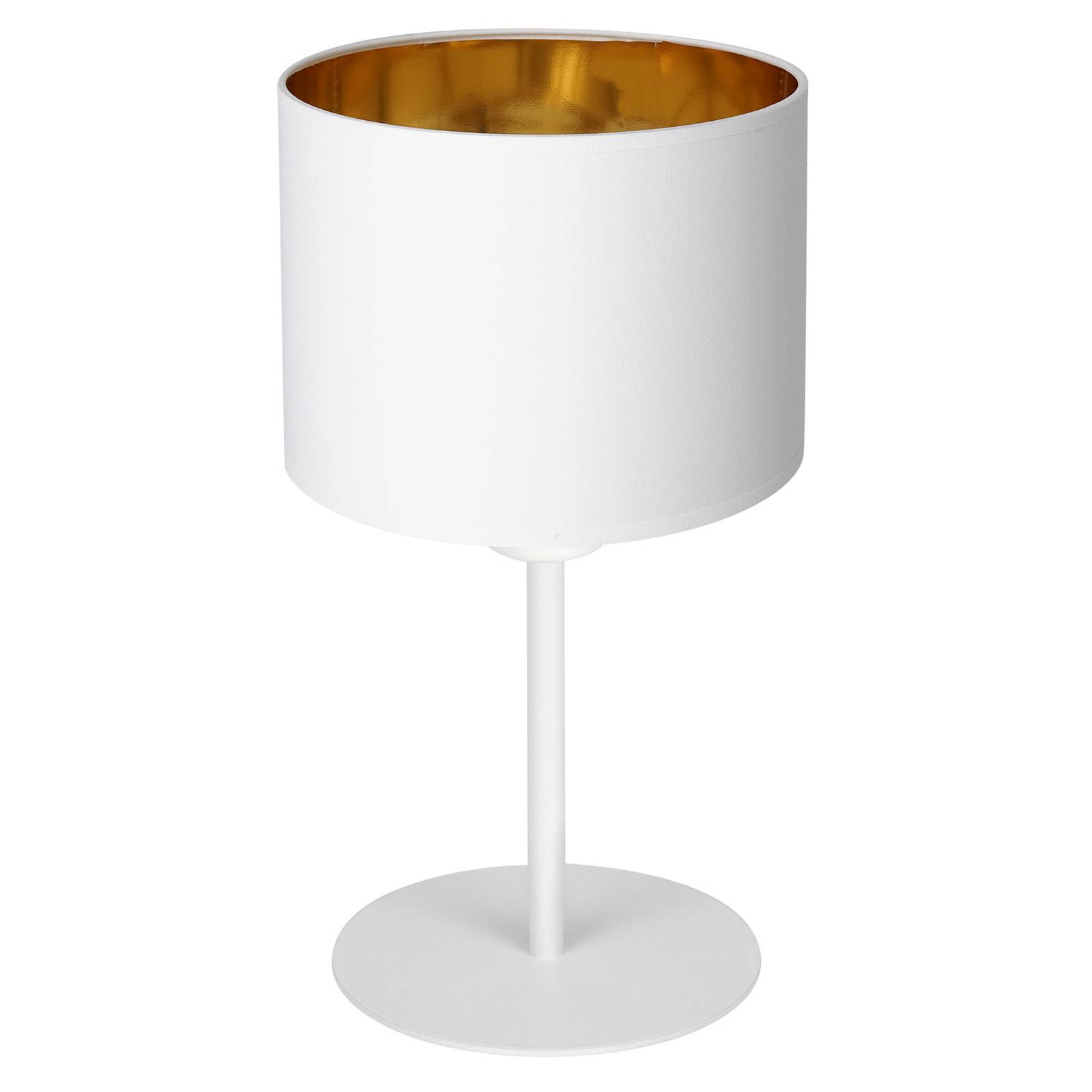 Tischleuchte Soho, zylindrisch Höhe 34cm weiß/gold Tischleuchte Soho, zylindrisch Höhe 34cm weiß/gold von Luminex