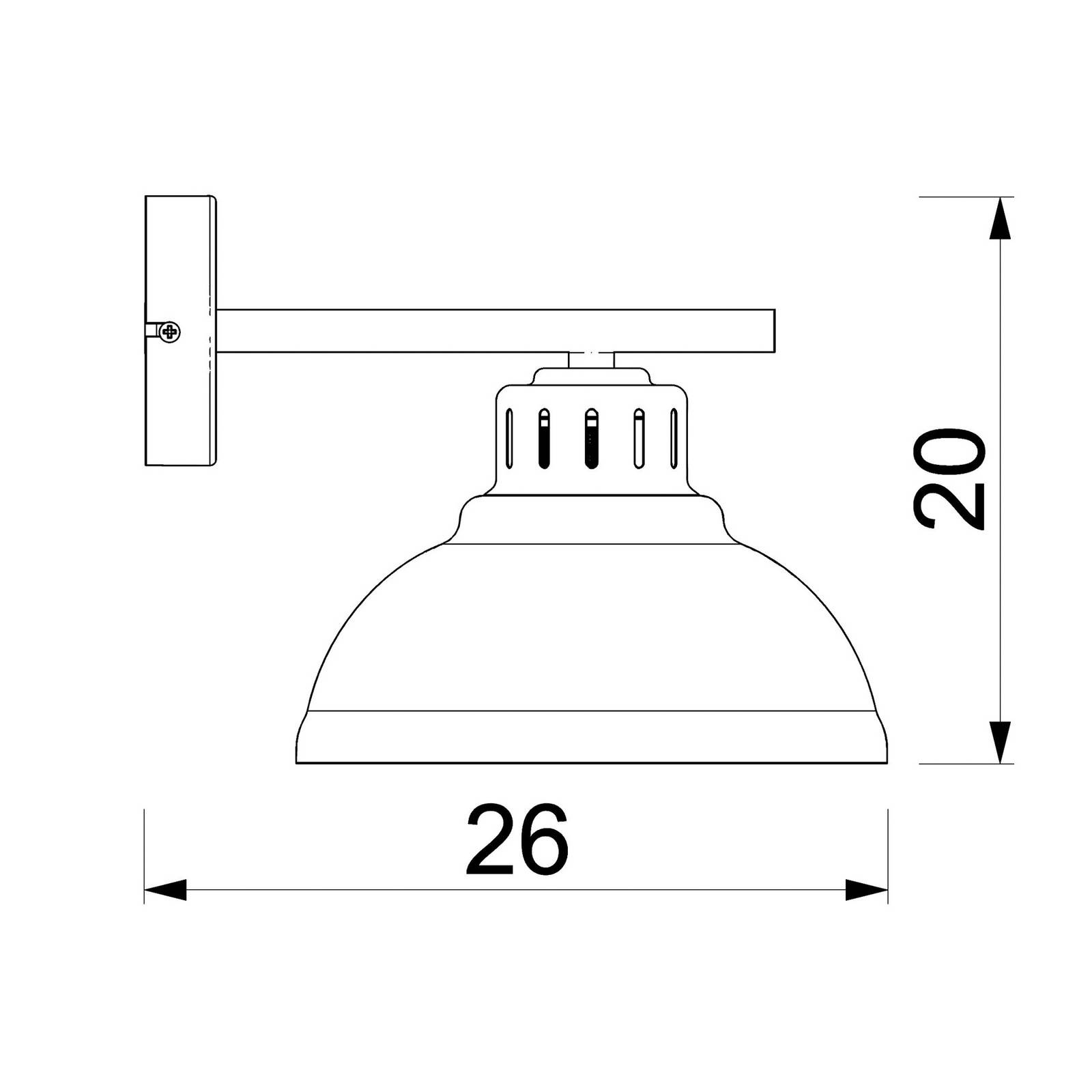 Wandlampe Sven, schwarz-goldfarben, Ø 21 cm, Stahl Wandlampe Sven, schwarz-goldfarben, Ø 21 cm, Stahl von Luminex