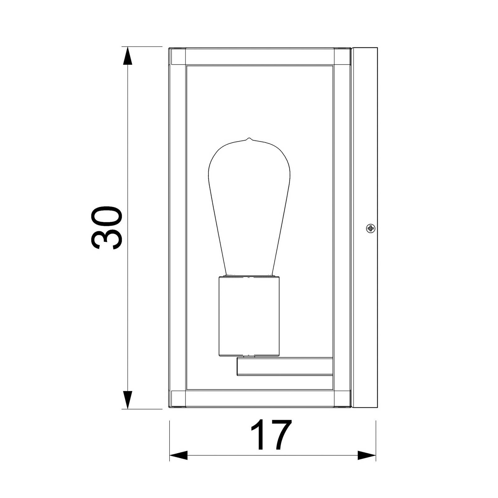 Wandleuchte Frame, titan-goldfarben, Höhe 30 cm, Stahl Wandleuchte Frame, titan-goldfarben, Höhe 30 cm, Stahl von Luminex