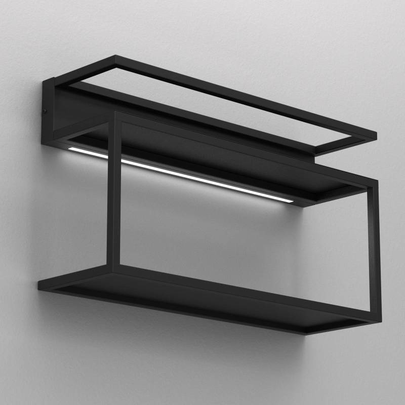 Wandleuchte Shelf, schwarz, Stahl, 60 cm lang, 1 x LED von Luminex