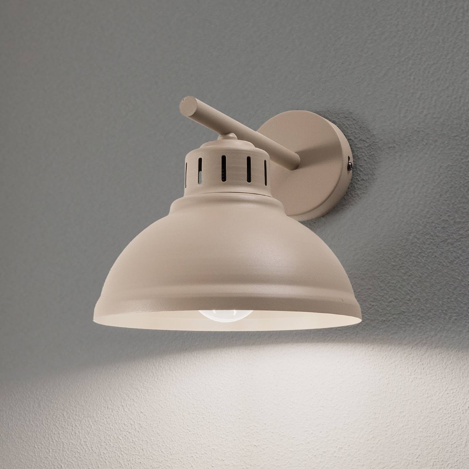 Wandleuchte Sven, 1-flammig, beige, Stahl Wandleuchte Sven, 1-flammig, beige, Stahl von Luminex