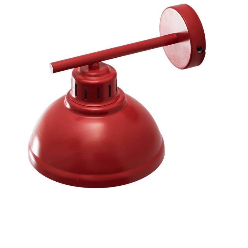 Wandleuchte Sven, 1-flammig, rot, Stahl, E27 von Luminex