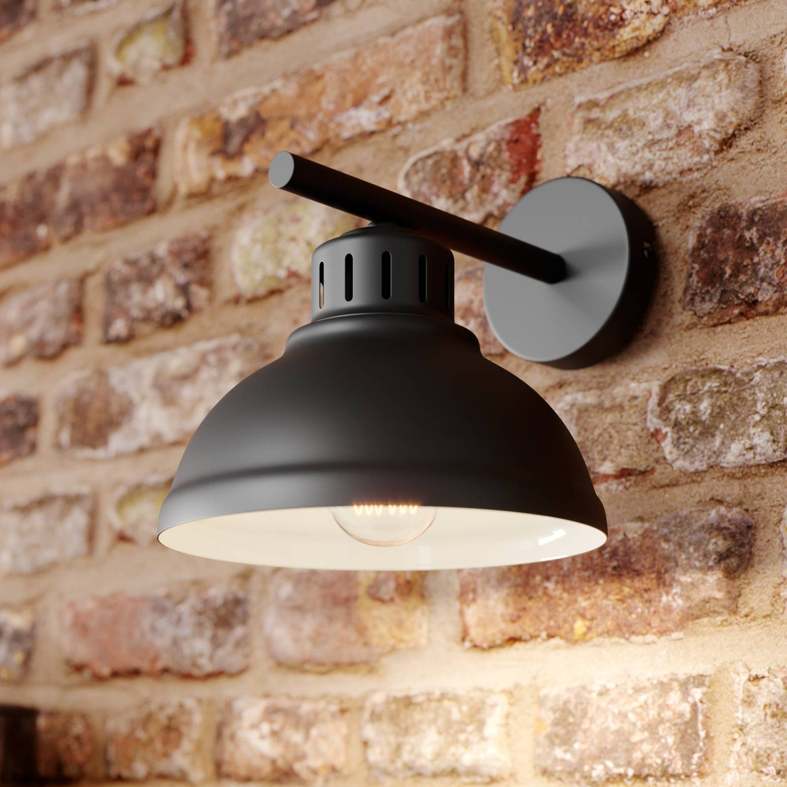 Wandleuchte Sven, schwarz, Metall, 1-flammig Wandleuchte Sven, schwarz, Metall, 1-flammig von Luminex