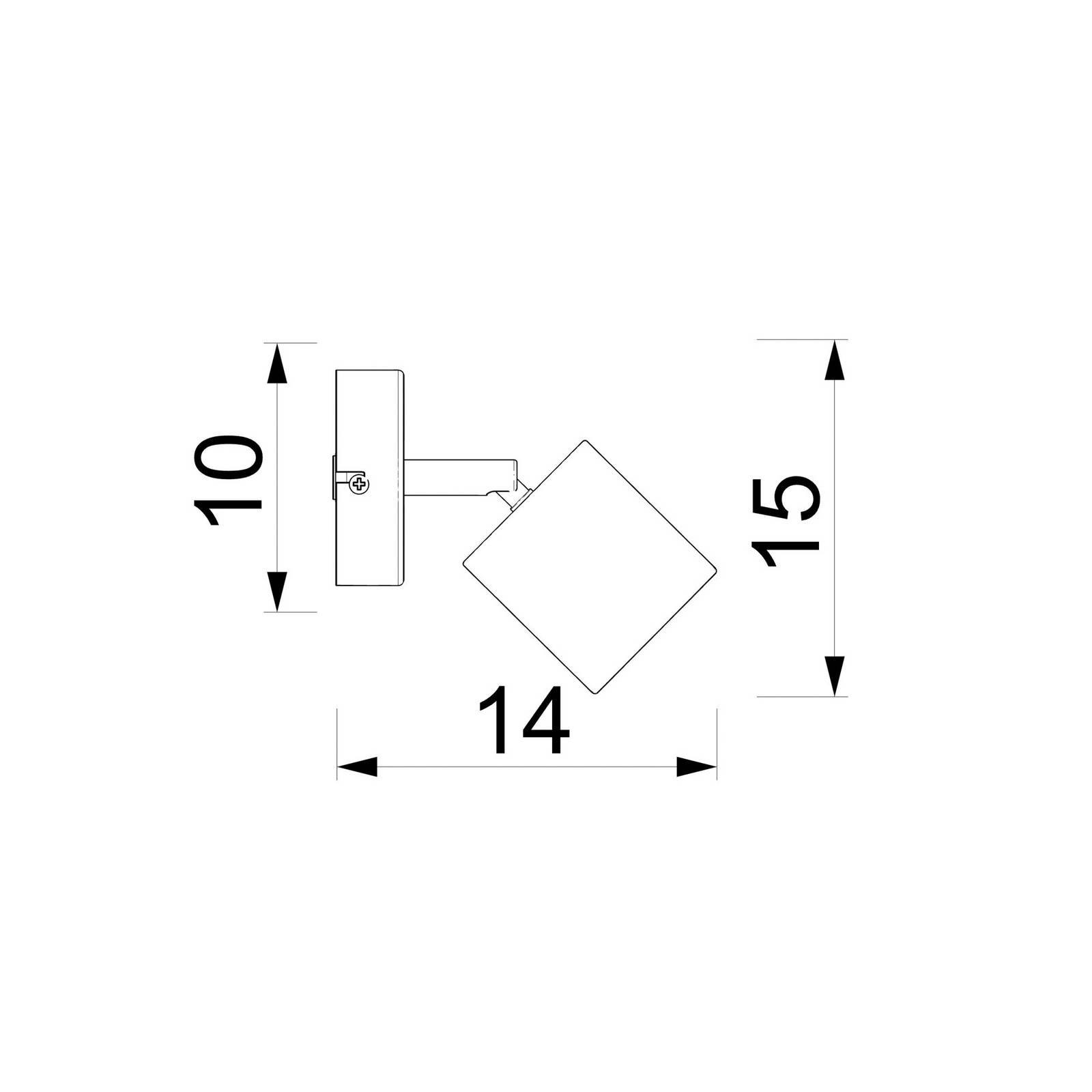 Wandstrahler Demia, schwarz/nickelfarben, 10 cm breit, GU10 Wandstrahler Demia, schwarz/nickelfarben, 10 cm breit, GU10 von Luminex