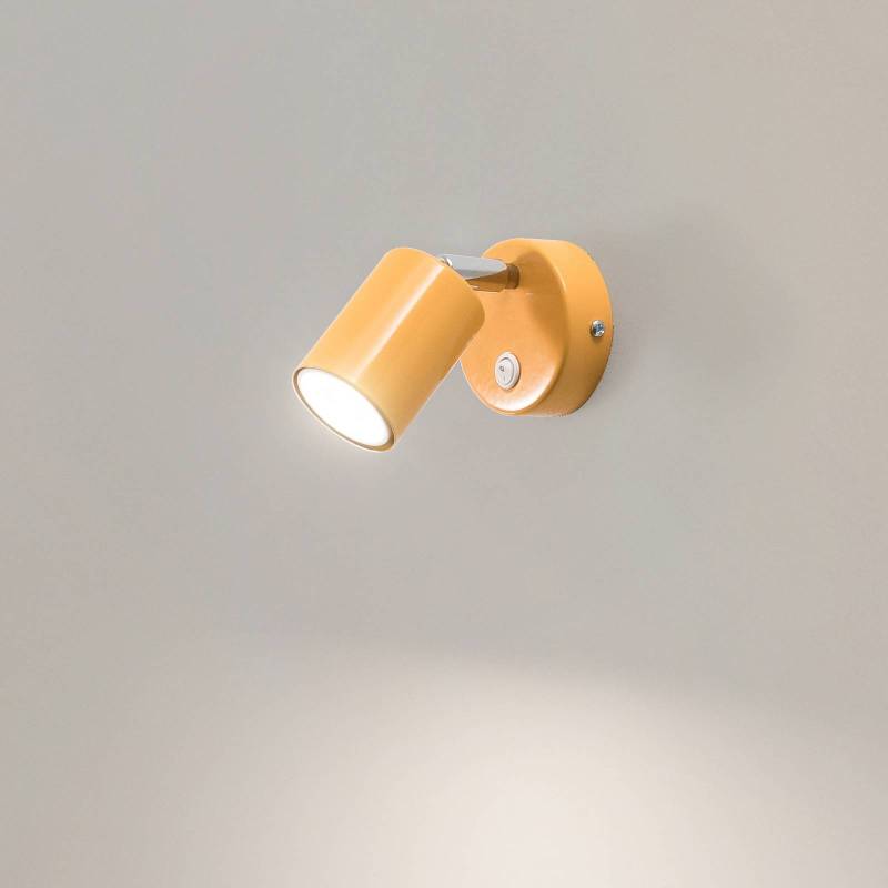 Wandstrahler Fun, gelb, 14 cm hoch, verstellbar, GU10 von Luminex