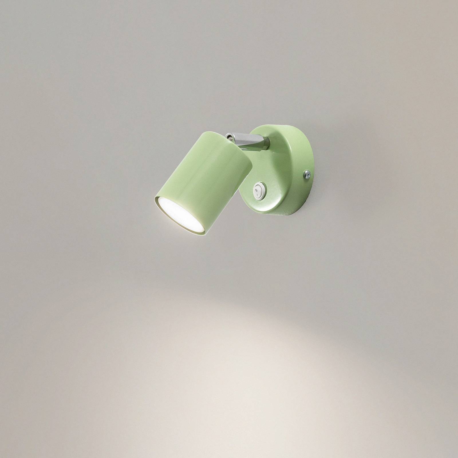 Wandstrahler Fun, hellgrün, 14 cm hoch, verstellbar, GU10 Wandstrahler Fun, hellgrün, 14 cm hoch, verstellbar, GU10 von Luminex