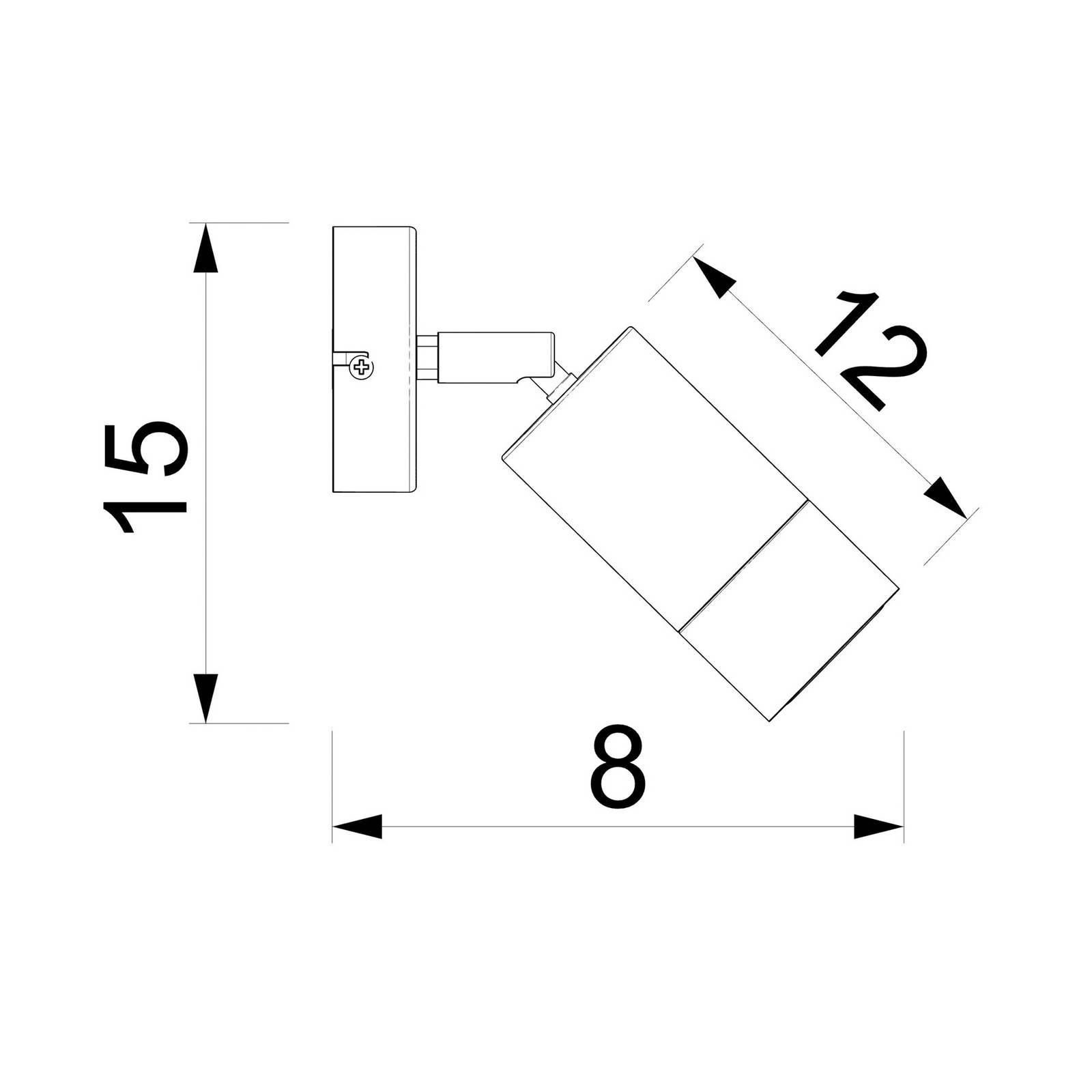 Wandstrahler Link, titan-goldfarben, Breite 8 cm, Stahl Wandstrahler Link, titan-goldfarben, Breite 8 cm, Stahl von Luminex