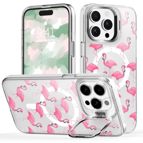 LuminousGuard Schutzhülle für iPhone 16 Pro Max, kompatibel mit MagSafe, niedlicher Flamingo, magnetisch, integrierter Ständer, transparent, stoßfest, Schutzhülle für Damen und Mädchen LuminousGuard Schutzhülle für iPhone 16 Pro Max, kompatibel mit MagSafe, niedlicher Flamingo, magnetisch, integrierter Ständer, transparent, stoßfest, Schutzhülle für Damen und Mädchen von LuminousGuard