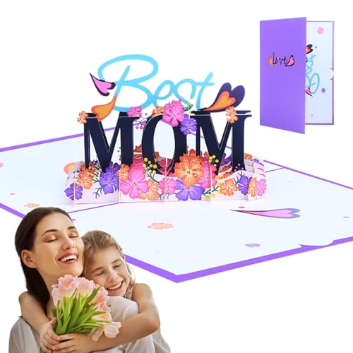 Pop Up Muttertagskarte, -Papiergrußkarte, Muttertags-Grußkarte, romantische Pop-Up-Grußkarte zum Muttertag für Mutter von Tochter Pop Up Muttertagskarte, -Papiergrußkarte, Muttertags-Grußkarte, romantische Pop-Up-Grußkarte zum Muttertag für Mutter von Tochter von Lumiscent