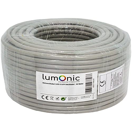 Lumonic 50m Netzwerkkabel Patchkabel CAT6 F/UTP Ethernet Kabel CAT6 CAT.6 von Lumonic