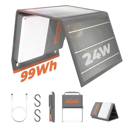 LUMOPAL Tragbare Solar Ladegerät 99.9Wh Solar Powerbank mit 24W Solarpanel Faltbar 65W PD USB-C, 22W QC3.0 USB-A Output Für Camping, Draußen, Reisen, Notfälle LUMOPAL Tragbare Solar Ladegerät 99.9Wh Solar Powerbank mit 24W Solarpanel Faltbar 65W PD USB-C, 22W QC3.0 USB-A Output Für Camping, Draußen, Reisen, Notfälle von Lumopal