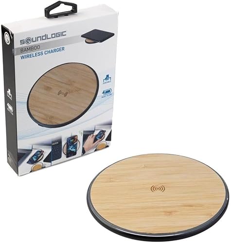 Elegantes Wireless Charger Ladegerät aus Bambus von Luna24 simply great ideas...