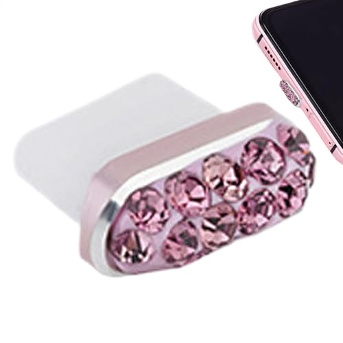 Lunaobrik Typ-C-Staubstecker-Anhänger, Typ-C-Ladeanschluss, Anti-Staub-Stecker | Kristall-Charm für Handy-Ladeanschluss-Abdeckung - Handy-Ladeanschluss-Stopper für Schmutz und Sand Lunaobrik Typ-C-Staubstecker-Anhänger, Typ-C-Ladeanschluss, Anti-Staub-Stecker | Kristall-Charm für Handy-Ladeanschluss-Abdeckung - Handy-Ladeanschluss-Stopper für Schmutz und Sand von Lunaobrik