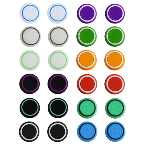 LunarCharm 24 Stück Joystick Kappen Kompatibel mit PS4/PS5 Controller Sticks Grips, Controller Zubehör Kompatibel mit Xbox One Series, Silikon Thumbsticks Grips Caps LunarCharm 24 Stück Joystick Kappen Kompatibel mit PS4/PS5 Controller Sticks Grips, Controller Zubehör Kompatibel mit Xbox One Series, Silikon Thumbsticks Grips Caps von LunarCharm