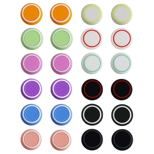 LunarCharm 24 Stück Joystick Kappen Kompatibel mit PS4/PS5 Controller Sticks Grips, Silikon Thumbsticks Grips Caps, Controller Zubehör Kompatibel mit Xbox One Series LunarCharm 24 Stück Joystick Kappen Kompatibel mit PS4/PS5 Controller Sticks Grips, Silikon Thumbsticks Grips Caps, Controller Zubehör Kompatibel mit Xbox One Series von LunarCharm