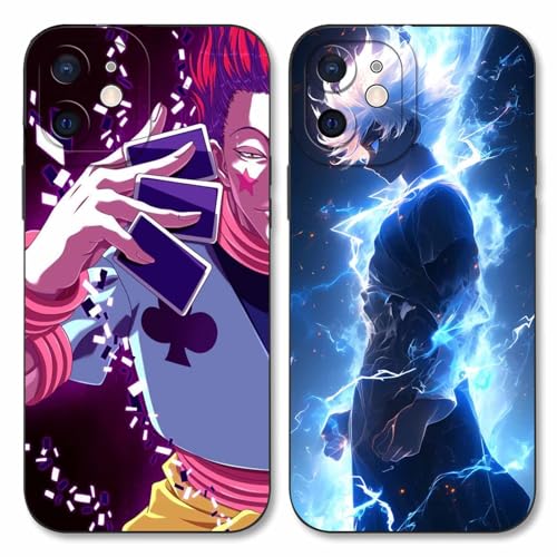 2 Stück Handyhülle für iPhone 16 Plus Hülle 6.7'', Anime Motiv Hunter × Hunter Killua Zoldyck Gon Freecss Manga Muster Schutzhülle Jungs Case Schutz der Linse Design TPU Cover Stoßfest, Schwarz1 von LunarDrift