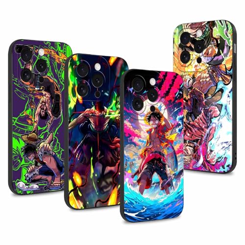 4 Stück Handyhülle für iPhone 15 PRO Hülle 6.1'' Anime Zoro Gear 5 Sun God Nika Cartoon-Figuren Manga Muster Design Case Kameraschutz Schutzhülle TPU Silikon Weich Ultra Dünn 4 Stück Handyhülle für iPhone 15 PRO Hülle 6.1'' Anime Zoro Gear 5 Sun God Nika Cartoon-Figuren Manga Muster Design Case Kameraschutz Schutzhülle TPU Silikon Weich Ultra Dünn von LunarDrift