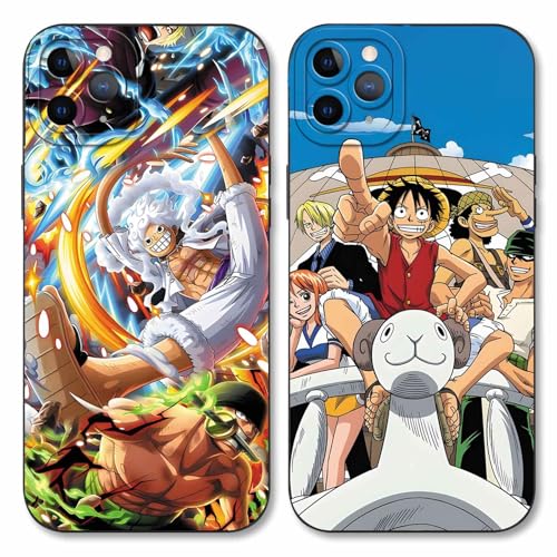 Handyhülle 2 Stück für iPhone 11 Hülle 6.1'' Anime Gear 5 Luffy Zoro Nika Manga Mode Muster Design Case Kameraschutz Schutzhülle Stoßfest TPU Silikon Weich Ultra Dünn Cover - Schwarz Handyhülle 2 Stück für iPhone 11 Hülle 6.1'' Anime Gear 5 Luffy Zoro Nika Manga Mode Muster Design Case Kameraschutz Schutzhülle Stoßfest TPU Silikon Weich Ultra Dünn Cover - Schwarz von LunarDrift