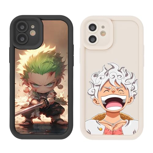 Handyhülle 2 Stück für iPhone 13 Hülle 6.1'' Anime Gear 5 Nika Luffy Zoro Manga Mode Cartoon Muster Design Case Kameraschutz Schutzhülle Stoßfest TPU Silikon Weich Ultra Dünn Cover -Schwarz Handyhülle 2 Stück für iPhone 13 Hülle 6.1'' Anime Gear 5 Nika Luffy Zoro Manga Mode Cartoon Muster Design Case Kameraschutz Schutzhülle Stoßfest TPU Silikon Weich Ultra Dünn Cover -Schwarz von LunarDrift