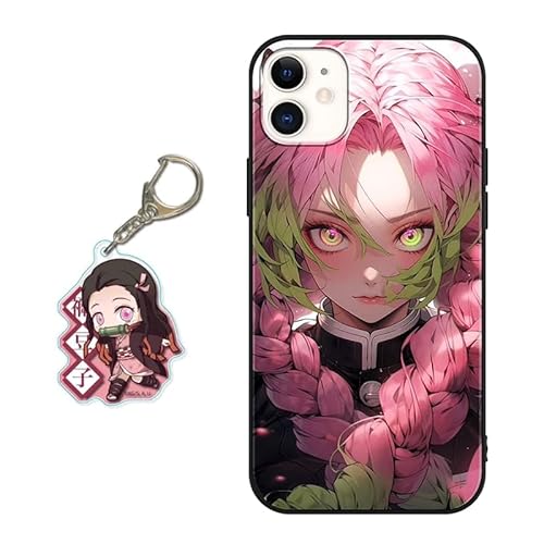 Handyhülle für Apple iPhone X/XS Hülle 5.8 Zoll, Anime Demon Slayer Kanroji Mitsuri Mit Schlüsselbund Muster Design Manga Case Cartoons Schutzhülle TPU Silikon Funny Für Jungen Frau von LunarDrift