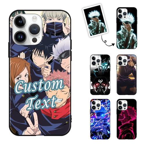 LunarDrift Personalisierte Handyhülle für OnePlus 9 Pro(5G) Hülle Zoll, Anime Gojo Satoru Itadori Yuji Sukuna Manga Muster Optionale Foto & Text Custom Case Schutzhülle TPU Stoßfest von LunarDrift