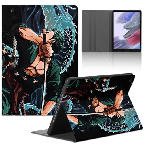 Tablet Hülle für Samsung Galaxy Tab A8(2021) X200/X205 10.5 Zoll, Anime Gear 5 Zoro Junge Cover, Schutzhülle PU Leder Flip Multi-Winkel Verstellbar Ständer Tablet Folio von LunarDrift