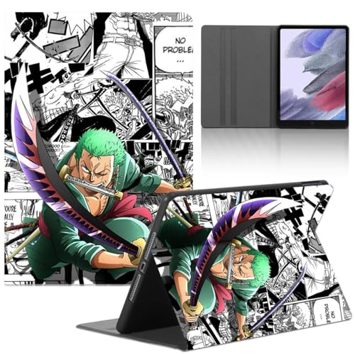 Tablet Hülle für Samsung Galaxy Tab A8(2021) X200/X205 10.5 Zoll, Anime Gear 5 Zoro Junge Cover, Schutzhülle PU Leder Flip Multi-Winkel Verstellbar Ständer Tablet Folio von LunarDrift