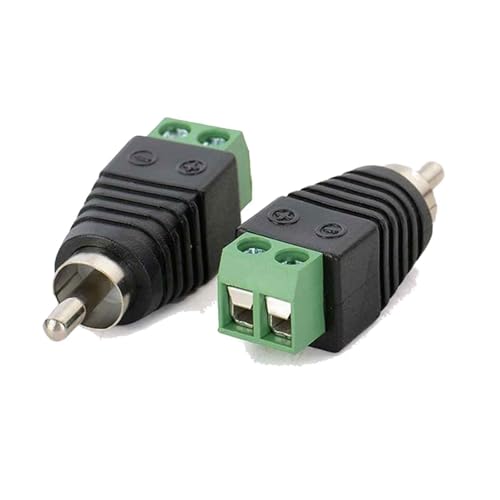 Lunpog 2 STK RCA Cinch Stecker, für Lautsprecherkabel, RCA zu AV Schraubanschluss, Männlich, Lötfreier Typ, High Low Adapter für Video Audio Signalübertragung Lunpog 2 STK RCA Cinch Stecker, für Lautsprecherkabel, RCA zu AV Schraubanschluss, Männlich, Lötfreier Typ, High Low Adapter für Video Audio Signalübertragung von Lunpog