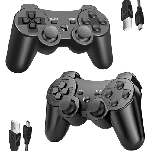 Lunriwis 2 Pack PS3 Wireless Controller, Controller for PS-3 with 6-Axis Dual Sticks, Bluetooth Controller, Rechargeable Remote Gamepad with 2 USB Charging Cables Lunriwis 2 Pack PS3 Wireless Controller, Controller for PS-3 with 6-Axis Dual Sticks, Bluetooth Controller, Rechargeable Remote Gamepad with 2 USB Charging Cables von Lunriwis