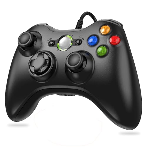 Lunriwis Controller für Xbox 360, Xbox 360 Controller Game Controller mit Kabel Wired Gamepad Joypad Joystick für Microsoft Xbox 360 und PC (Windows 7/8/10/XP) von Lunriwis