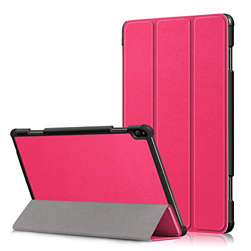 3-Falten Schleppcover Hülle - Passend für Lenovo Tab P10 - Pink von Lunso