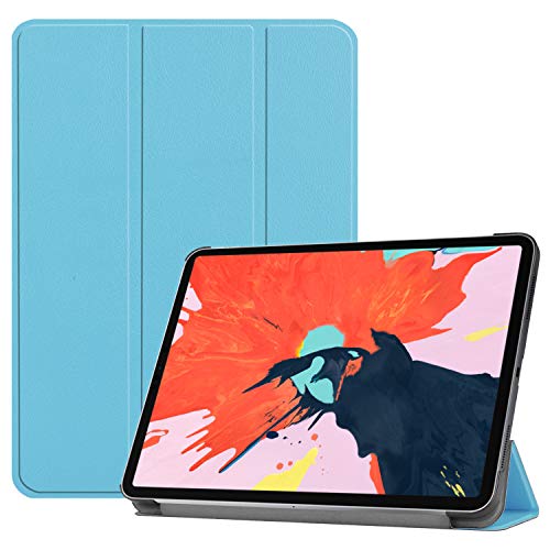 3-Falten Schleppcover Hülle - Passend für iPad Pro 12.9 Zoll (2020) - Hellblau von Lunso
