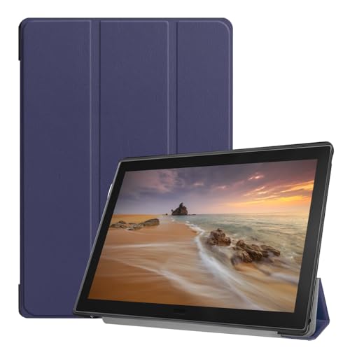3-Fold Sleep Cover Hülle - Passend für Lenovo Tab E10 - Blau von Lunso