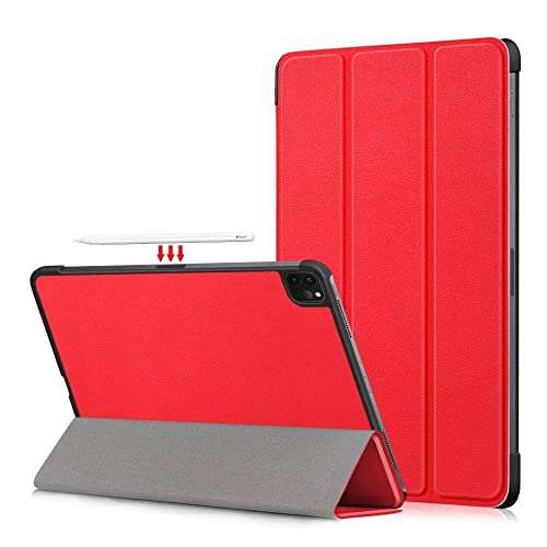 3-Fold Sleep Cover Hülle - Passend für iPad Pro 11 Zoll (2018/2020/2021) - Rot von Lunso
