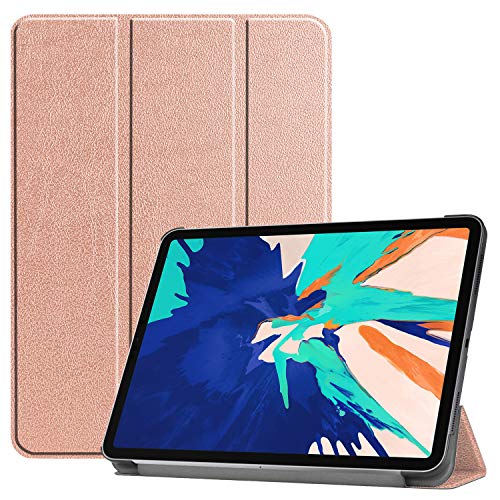 3-Klapp Sleep Cover Hülle - Passend für iPad Pro 12,9 Zoll (2020) - Rose Gold von Lunso