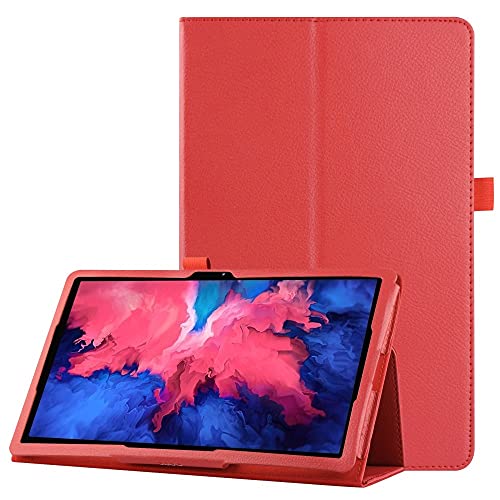Lunso - Stand Flip Sleepcover Hülle - Passend für Lenovo Tab P11 - Rot von Lunso