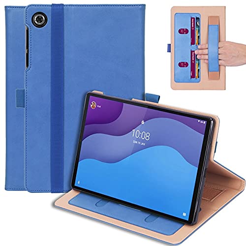 Luxus Stand Flip Cover Tasche - Passend für Lenovo Tab M10 HD Gen 2 (2. Generation) - Blau von Lunso