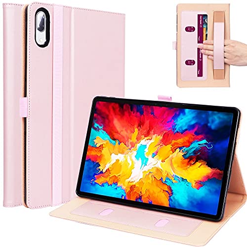 Luxus Stand Flip Sleep Cover Tasche - Passend für Lenovo Tab P11 Pro - Pink Gold von Lunso