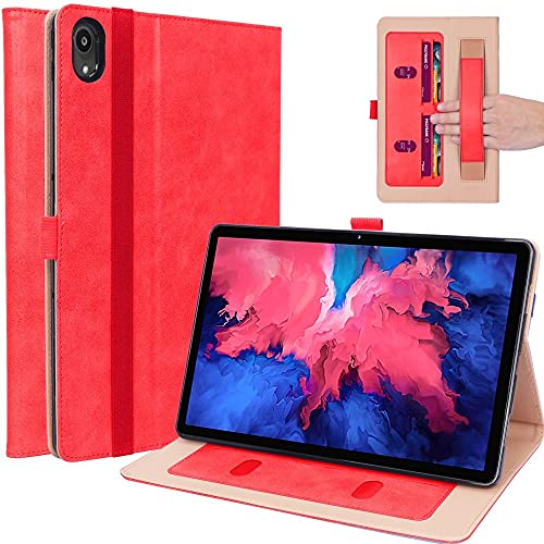 Luxus Stand Flip Sleep Cover Tasche - passend für Lenovo Tab P11 - Rot von Lunso