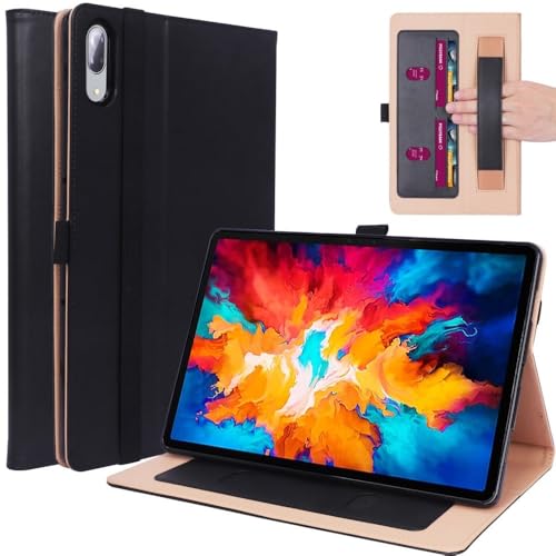 Luxus Stand Flip Sleepcover Tasche - Passend für Lenovo Tab P11 Pro - Schwarz von Lunso