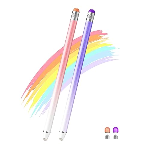 2 in 1 Tablet Stift Eingabestifte für Touchscreens Handy Stift mit 4 Zusätzlichen Tips Kapazitiver Touchscreen-Stift für iPad Pro/Samsung/Lenovo/Chromebook/Android/iOS/Huawei und so weiter von Luntak